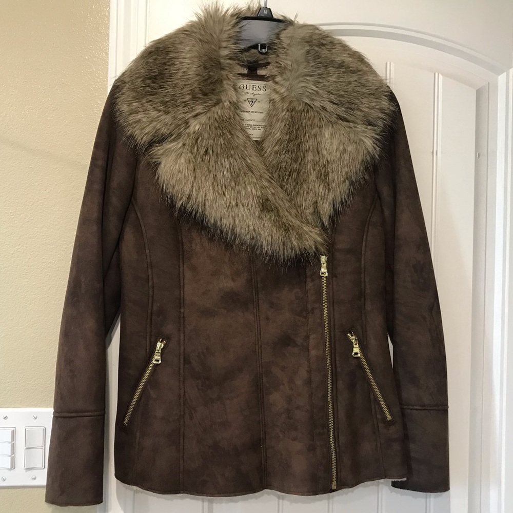 Guess Faux Suede Coat- NWOT